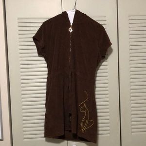 Baby Phat Hoodie Terry Cover up w/ Egyptian cat dx